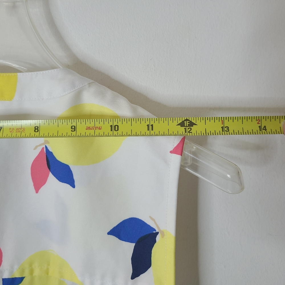 Kate Spade Lemon Zest Stretch Cotton Sleeveless Shirtdress Sz S NWT - Picture 16 of 16